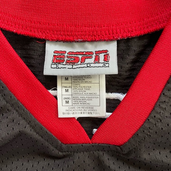 ESPN Basketball Red Black Embroidered Youth Jersey Size Medium - Picture 5 of 7